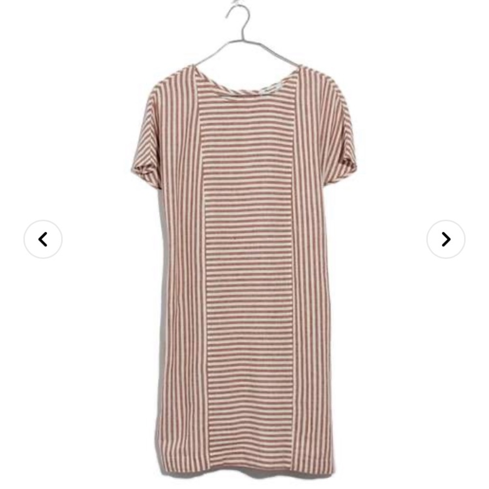 Madewell Daphne Stripe Button Back Dress (L)